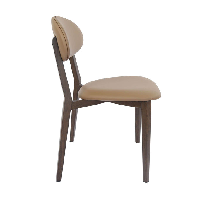 Durafurn Atlanta Chair - Narrow Backrest - Wenge Frame/Taupe Vinyl Seat & Backrest