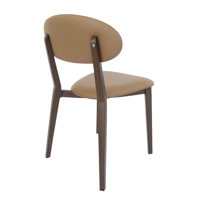 Durafurn Atlanta Chair - Narrow Backrest - Wenge Frame/Taupe Vinyl Seat & Backrest
