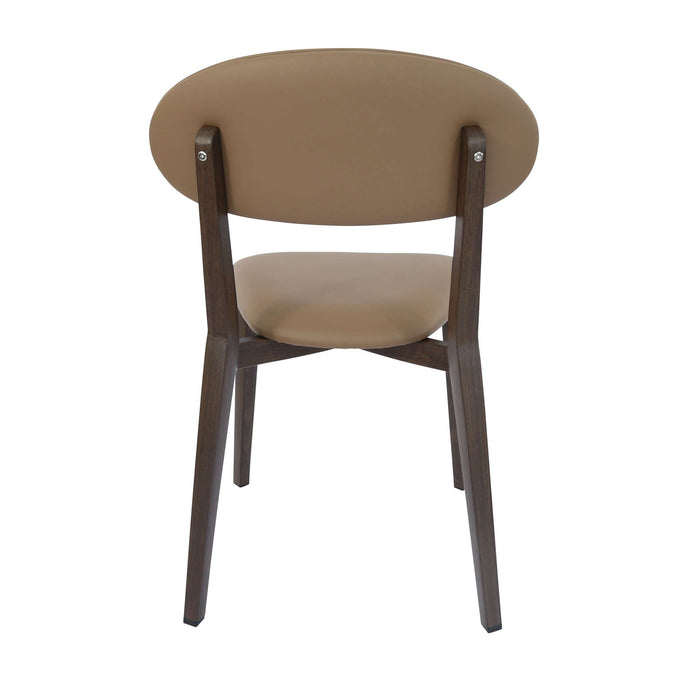 Durafurn Atlanta Chair - Narrow Backrest - Wenge Frame/Taupe Vinyl Seat & Backrest