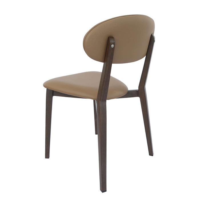 Durafurn Atlanta Chair - Narrow Backrest - Wenge Frame/Taupe Vinyl Seat & Backrest