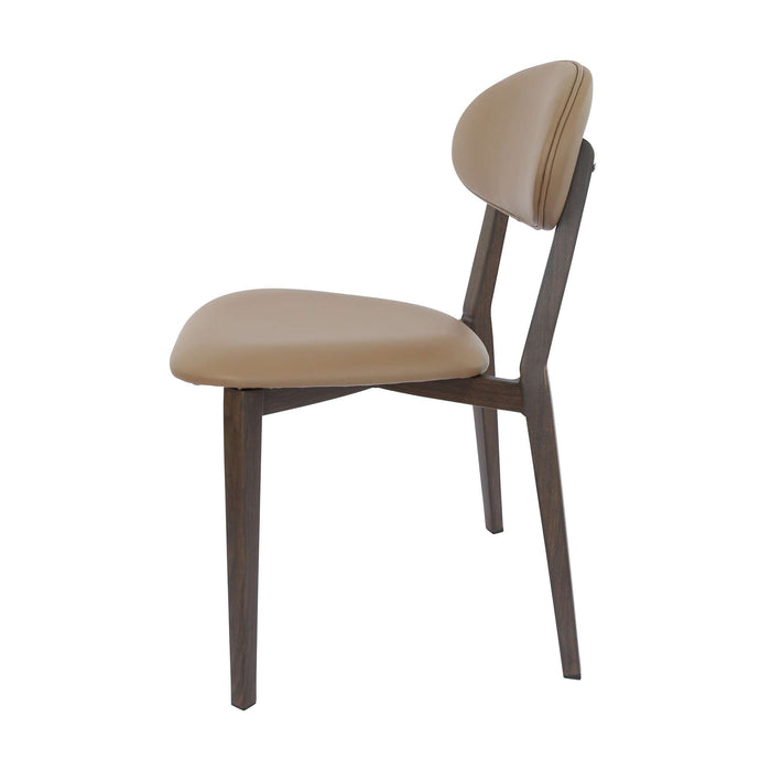 Durafurn Atlanta Chair - Narrow Backrest - Wenge Frame/Taupe Vinyl Seat & Backrest