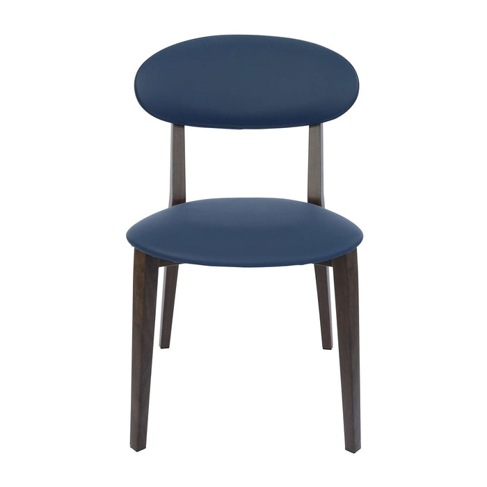 Durafurn Atlanta Chair - Narrow Backrest - Wenge Frame/Navy Vinyl Seat & Backrest