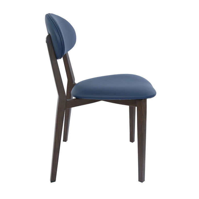 Durafurn Atlanta Chair - Narrow Backrest - Wenge Frame/Navy Vinyl Seat & Backrest