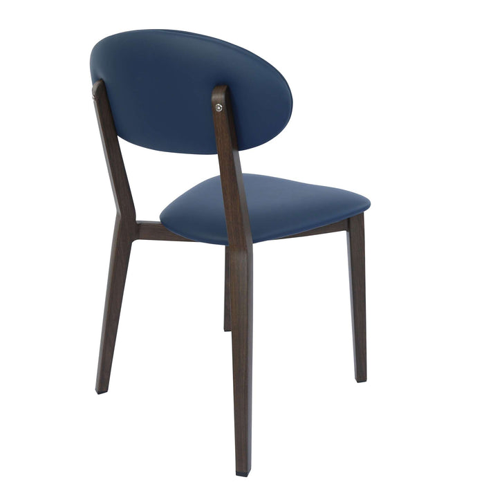 Durafurn Atlanta Chair - Narrow Backrest - Wenge Frame/Navy Vinyl Seat & Backrest