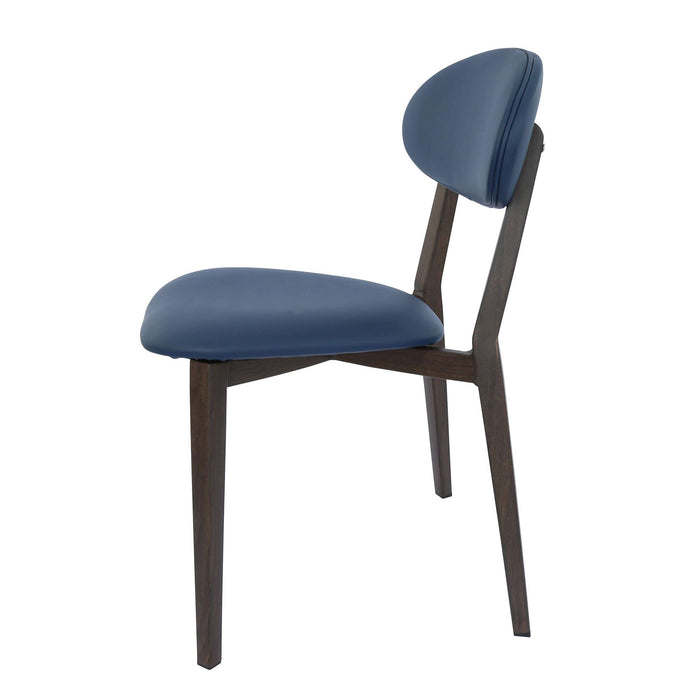 Durafurn Atlanta Chair - Narrow Backrest - Wenge Frame/Navy Vinyl Seat & Backrest