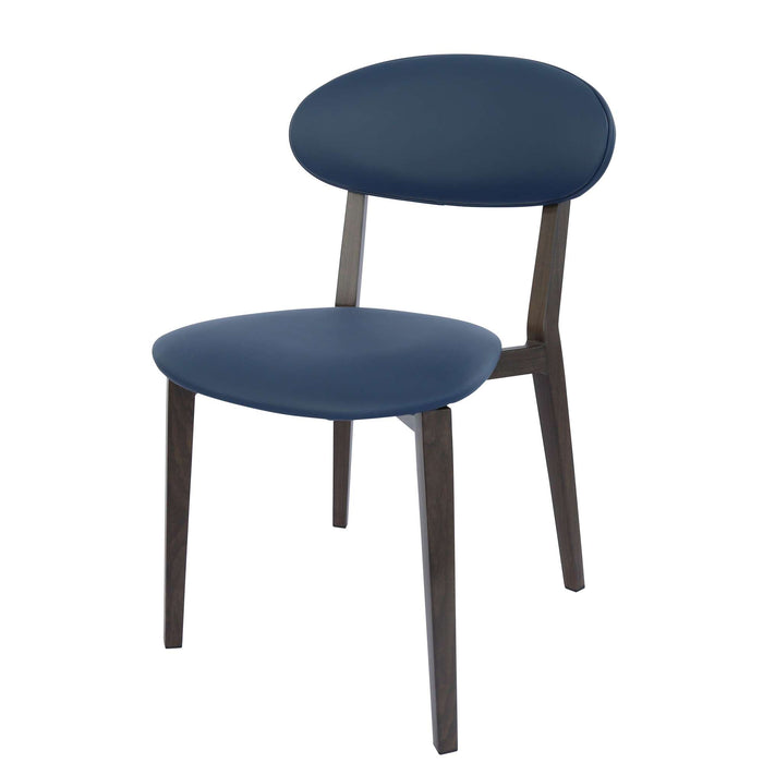 Durafurn Atlanta Chair - Narrow Backrest - Wenge Frame/Navy Vinyl Seat & Backrest