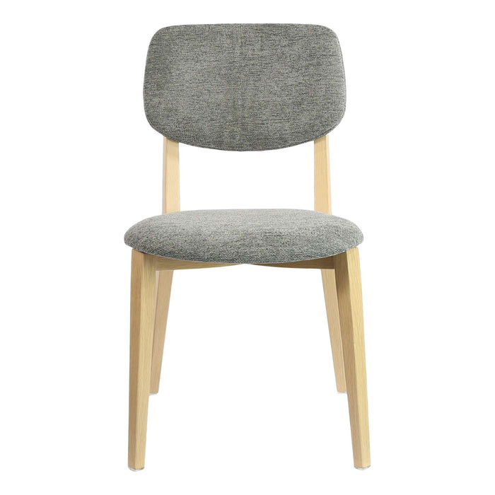 Durafurn Atlanta Chair - large Backrest - Oak Frame/ Grey Fabric Seat & Backrest