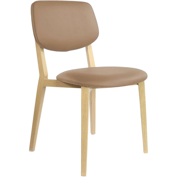 Durafurn Atlanta Chair - large Backrest - Oak Frame/Navy Vinyl Seat & Backrest