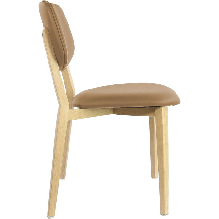 Durafurn Atlanta Chair - large Backrest - Oak Frame/Navy Vinyl Seat & Backrest