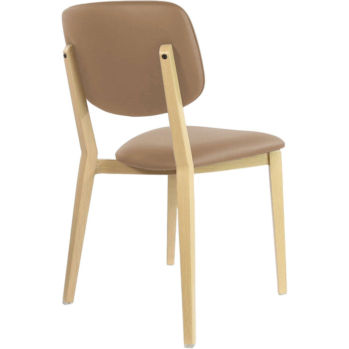 Durafurn Atlanta Chair - large Backrest - Oak Frame/Navy Vinyl Seat & Backrest