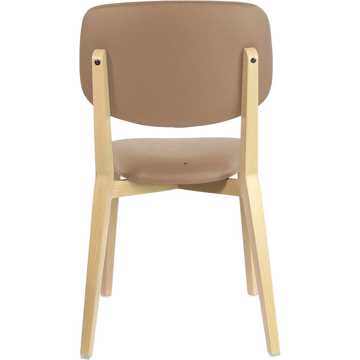 Durafurn Atlanta Chair - large Backrest - Oak Frame/Navy Vinyl Seat & Backrest