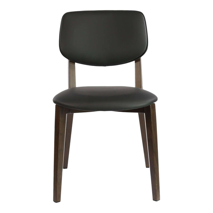 Durafurn Atlanta Chair - large Backrest - Wenge Frame/Black Vinyl Seat & Backrest
