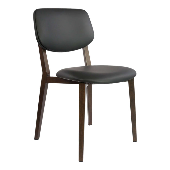 Durafurn Atlanta Chair - large Backrest - Wenge Frame/Black Vinyl Seat & Backrest
