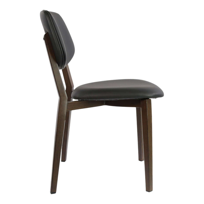 Durafurn Atlanta Chair - large Backrest - Wenge Frame/Black Vinyl Seat & Backrest