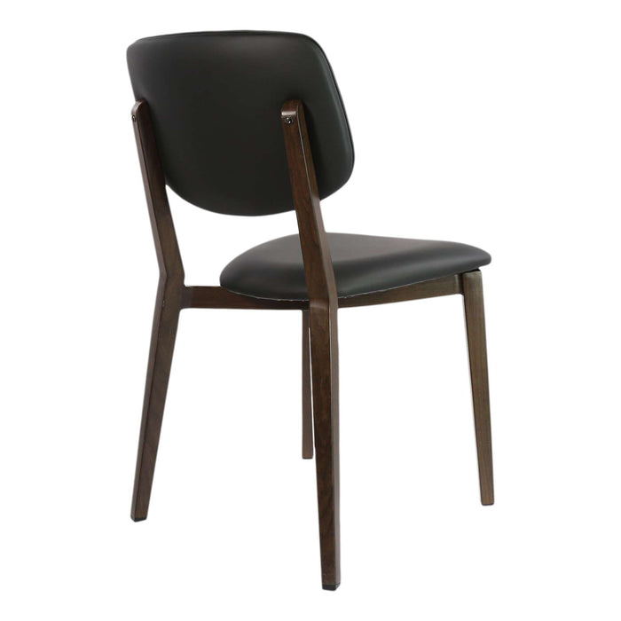 Durafurn Atlanta Chair - large Backrest - Wenge Frame/Black Vinyl Seat & Backrest