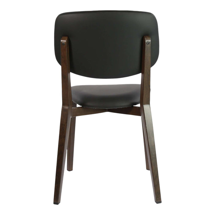 Durafurn Atlanta Chair - large Backrest - Wenge Frame/Black Vinyl Seat & Backrest
