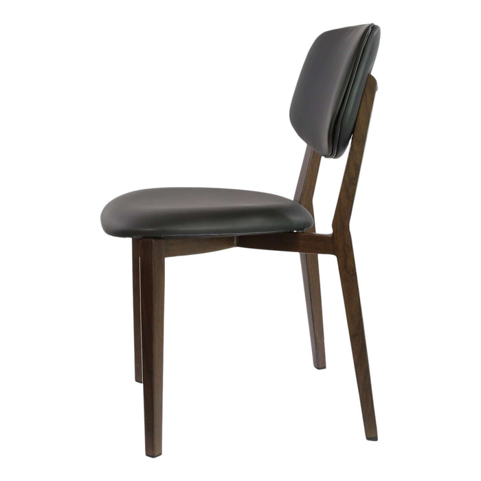 Durafurn Atlanta Chair - large Backrest - Wenge Frame/Black Vinyl Seat & Backrest