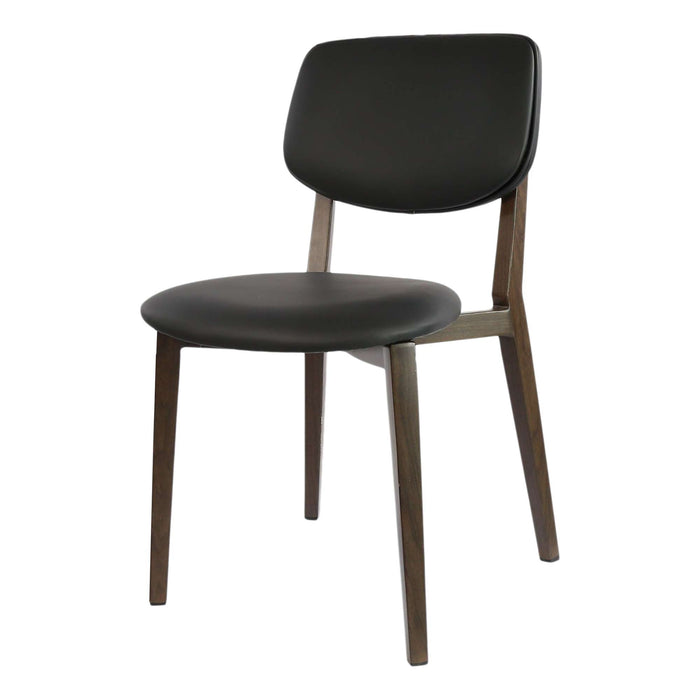 Durafurn Atlanta Chair - large Backrest - Wenge Frame/Black Vinyl Seat & Backrest