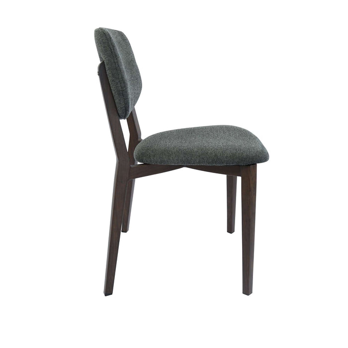 Durafurn Atlanta Chair - large Backrest - Wenge Frame/Dark Grey Fabric Seat & Backrest