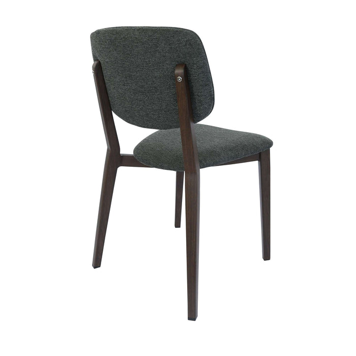 Durafurn Atlanta Chair - large Backrest - Wenge Frame/Dark Grey Fabric Seat & Backrest