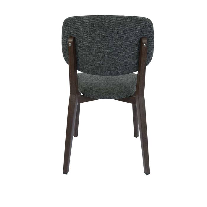 Durafurn Atlanta Chair - large Backrest - Wenge Frame/Dark Grey Fabric Seat & Backrest