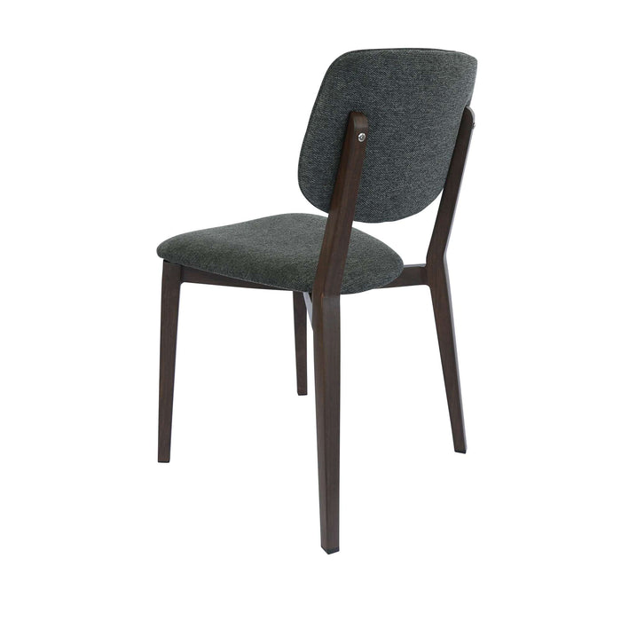 Durafurn Atlanta Chair - large Backrest - Wenge Frame/Dark Grey Fabric Seat & Backrest
