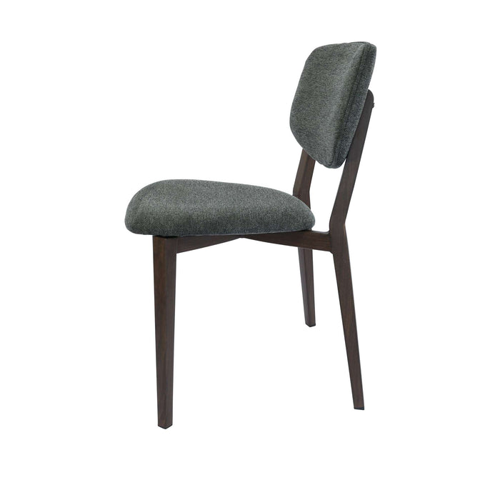 Durafurn Atlanta Chair - large Backrest - Wenge Frame/Dark Grey Fabric Seat & Backrest