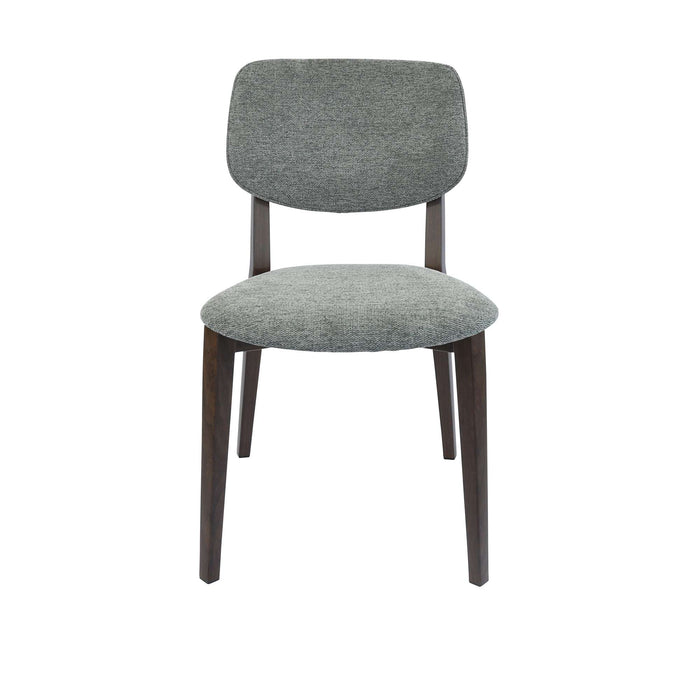 Durafurn Atlanta Chair - large Backrest - Wenge Frame/ Grey Fabric Seat & Backrest
