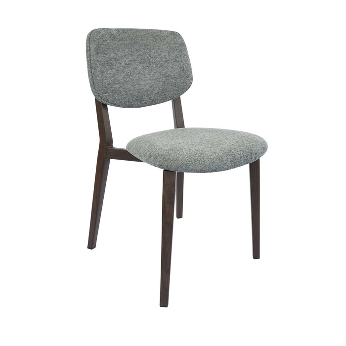Durafurn Atlanta Chair - large Backrest - Wenge Frame/ Grey Fabric Seat & Backrest