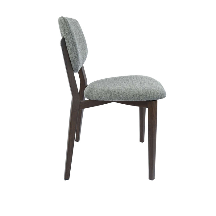 Durafurn Atlanta Chair - large Backrest - Wenge Frame/ Grey Fabric Seat & Backrest
