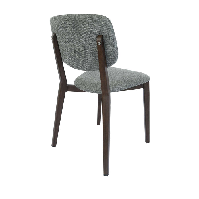 Durafurn Atlanta Chair - large Backrest - Wenge Frame/ Grey Fabric Seat & Backrest