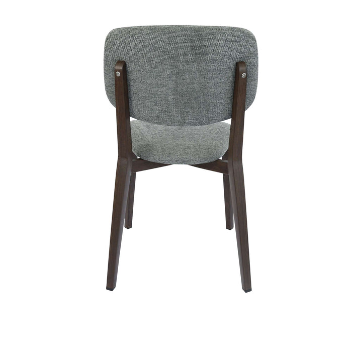 Durafurn Atlanta Chair - large Backrest - Wenge Frame/ Grey Fabric Seat & Backrest