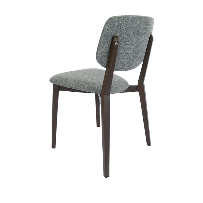 Durafurn Atlanta Chair - large Backrest - Wenge Frame/ Grey Fabric Seat & Backrest