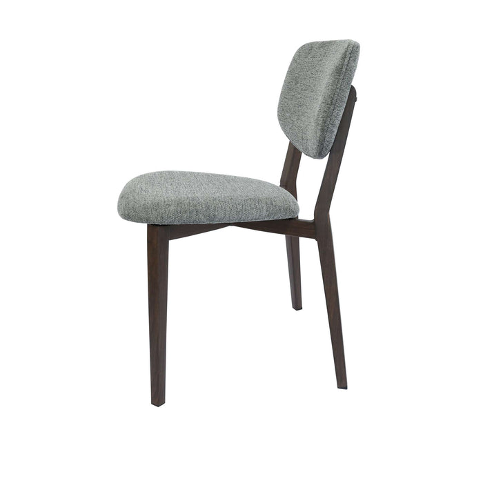 Durafurn Atlanta Chair - large Backrest - Wenge Frame/ Grey Fabric Seat & Backrest