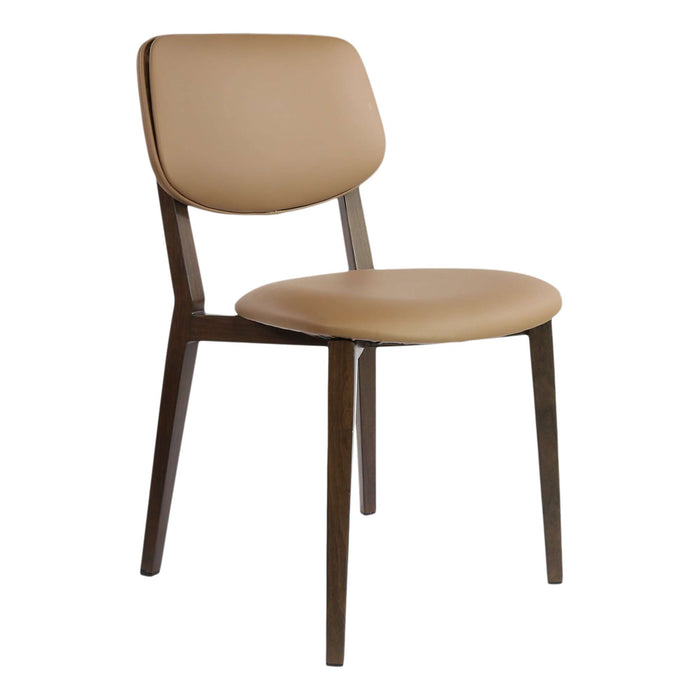 Durafurn Atlanta Chair - large Backrest - Wenge Frame/Taupe Vinyl Seat & Backrest