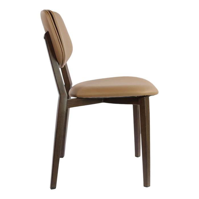 Durafurn Atlanta Chair - large Backrest - Wenge Frame/Taupe Vinyl Seat & Backrest