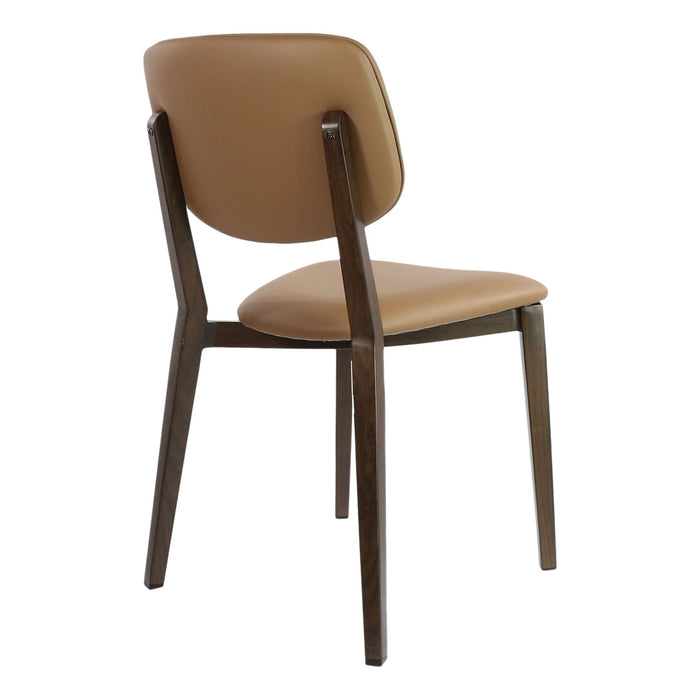 Durafurn Atlanta Chair - large Backrest - Wenge Frame/Taupe Vinyl Seat & Backrest