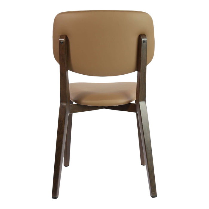Durafurn Atlanta Chair - large Backrest - Wenge Frame/Taupe Vinyl Seat & Backrest