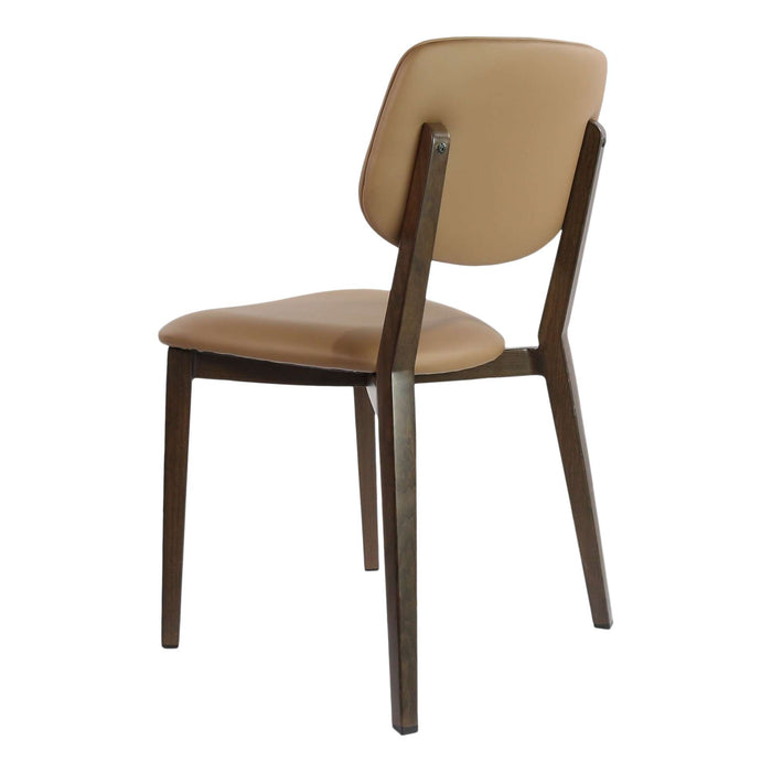 Durafurn Atlanta Chair - large Backrest - Wenge Frame/Taupe Vinyl Seat & Backrest