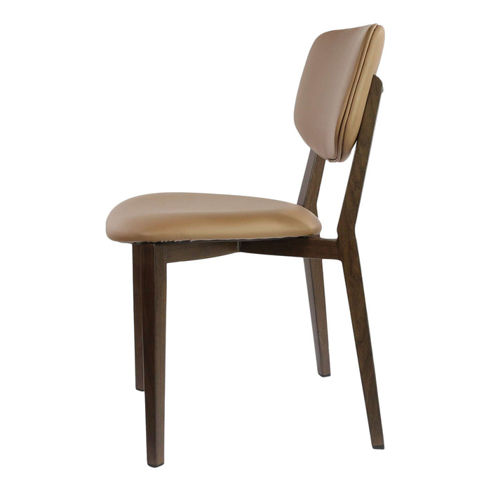 Durafurn Atlanta Chair - large Backrest - Wenge Frame/Taupe Vinyl Seat & Backrest