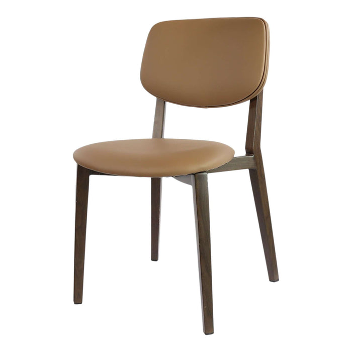 Durafurn Atlanta Chair - large Backrest - Wenge Frame/Taupe Vinyl Seat & Backrest