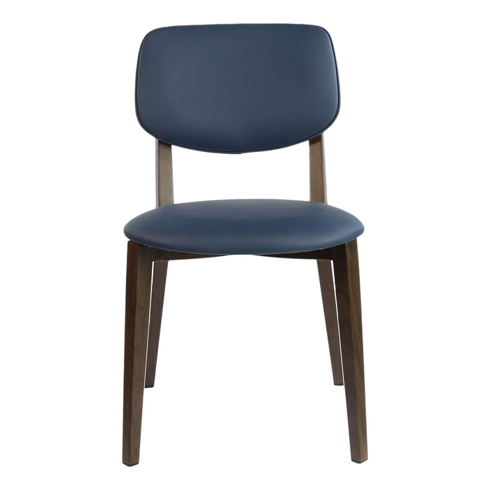 Durafurn Atlanta Chair - large Backrest - Wenge Frame/Navy Vinyl Seat & Backrest