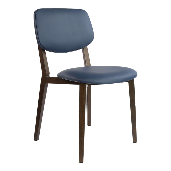Durafurn Atlanta Chair - large Backrest - Wenge Frame/Navy Vinyl Seat & Backrest