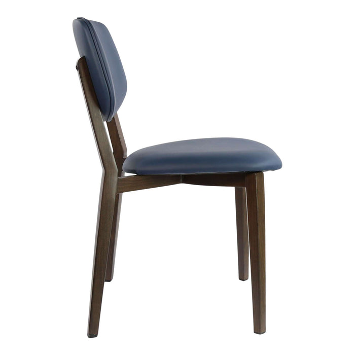 Durafurn Atlanta Chair - large Backrest - Wenge Frame/Navy Vinyl Seat & Backrest