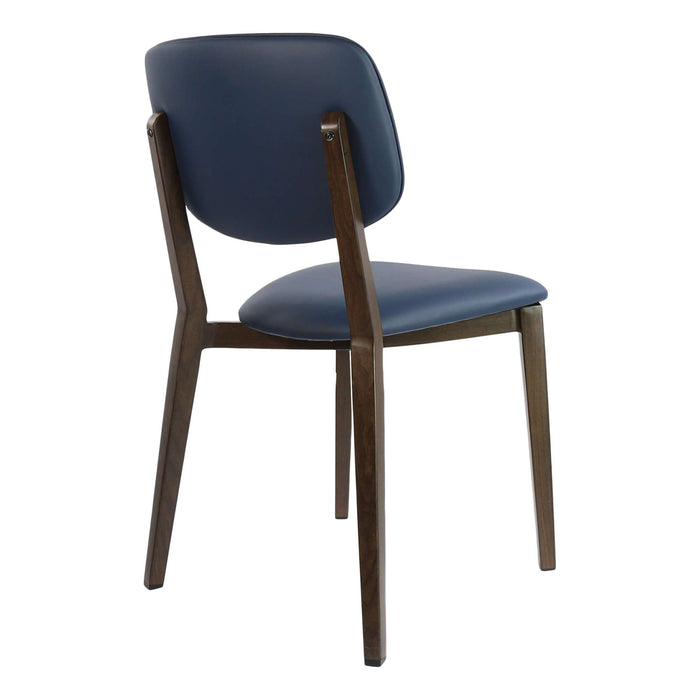 Durafurn Atlanta Chair - large Backrest - Wenge Frame/Navy Vinyl Seat & Backrest