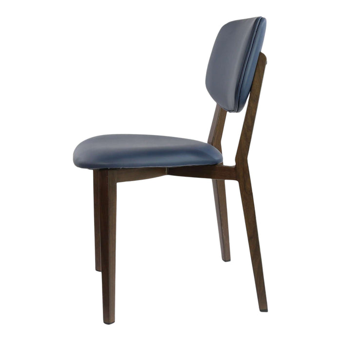 Durafurn Atlanta Chair - large Backrest - Wenge Frame/Navy Vinyl Seat & Backrest