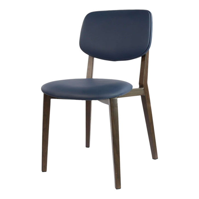 Durafurn Atlanta Chair - large Backrest - Wenge Frame/Navy Vinyl Seat & Backrest