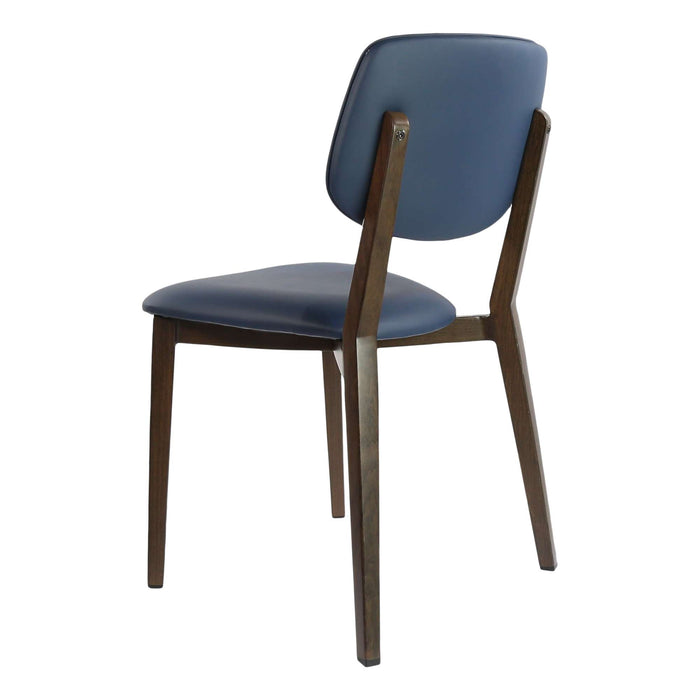 Durafurn Atlanta Chair - large Backrest - Wenge Frame/Navy Vinyl Seat & Backrest