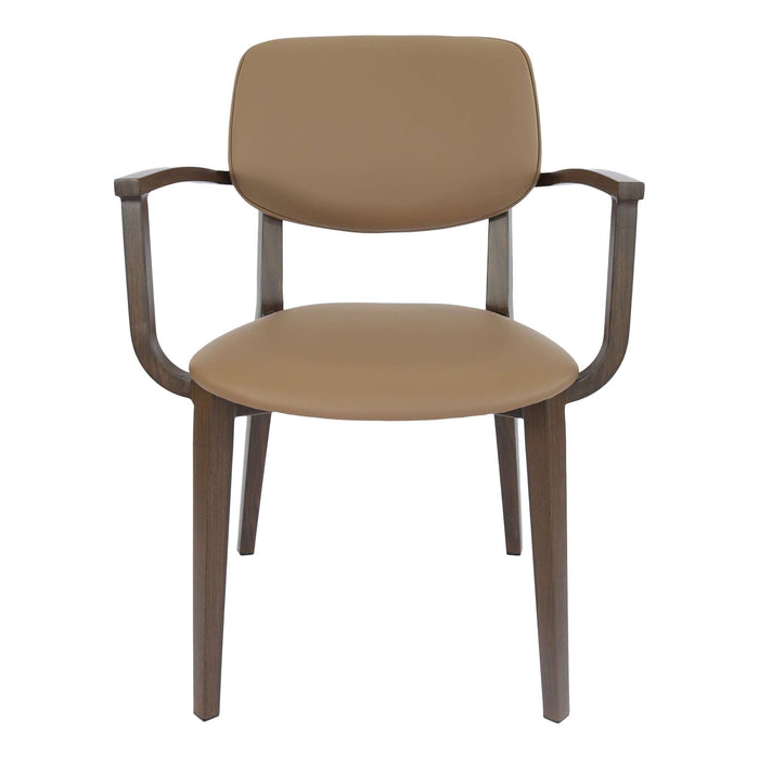 Durafurn Atlanta Armchair - large Backrest - Wenge Frame/Taupe Vinyl Seat & Backrest