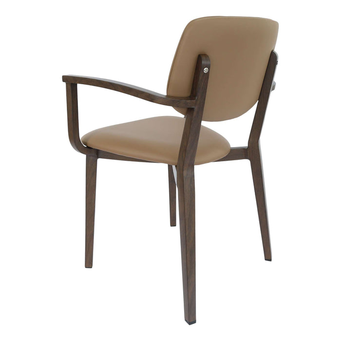 Durafurn Atlanta Armchair - large Backrest - Wenge Frame/Taupe Vinyl Seat & Backrest